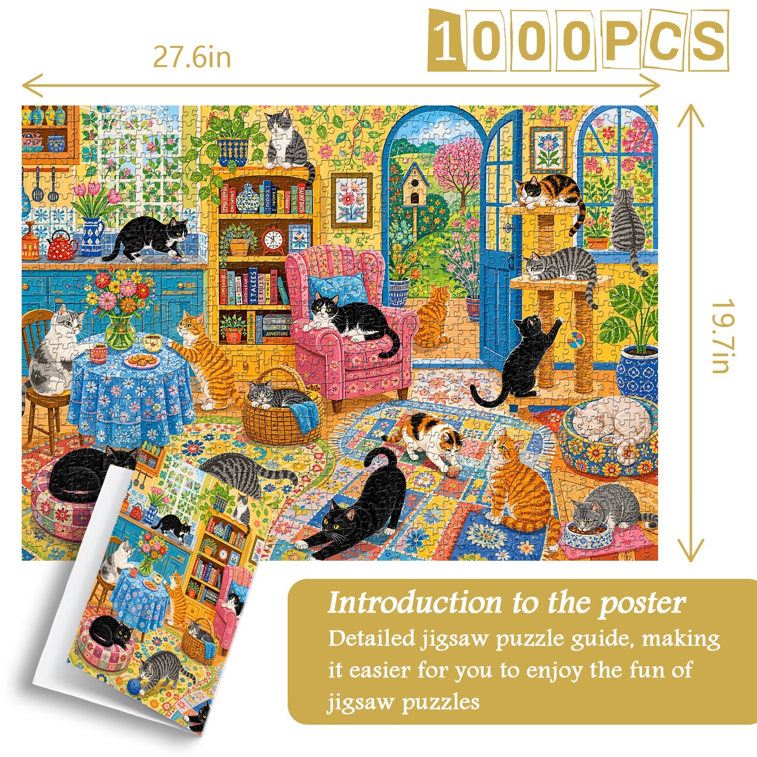 Kitty Cottage Jigsaw Puzzle 1000 Piece