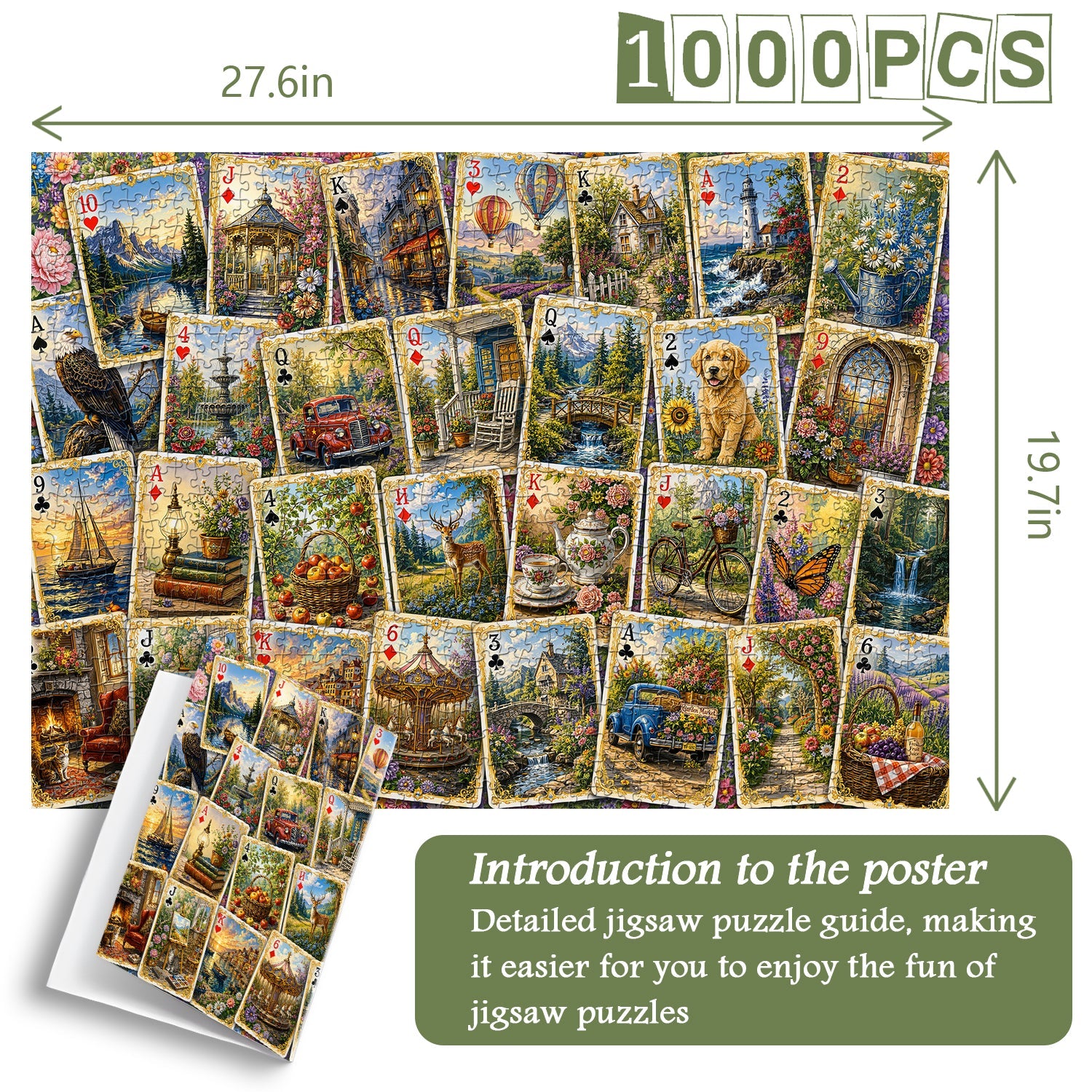 Scenic Playing Cards Jigsaw Puzzle 1000 Piece