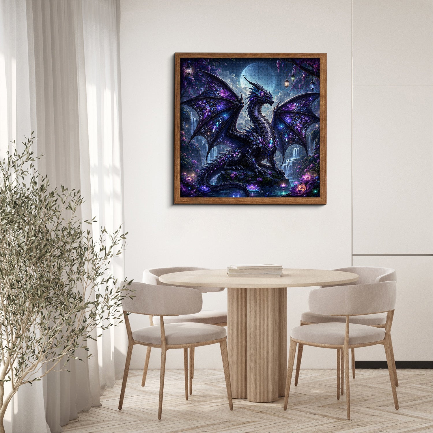 Purple Fantasy Dragon Jigsaw Puzzle 1000 Pieces