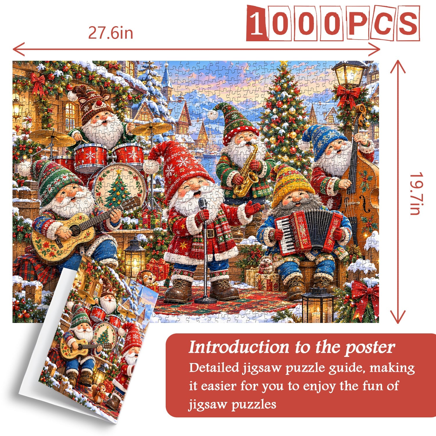 Christmas Gnome Band Jigsaw Puzzle 1000 Piece