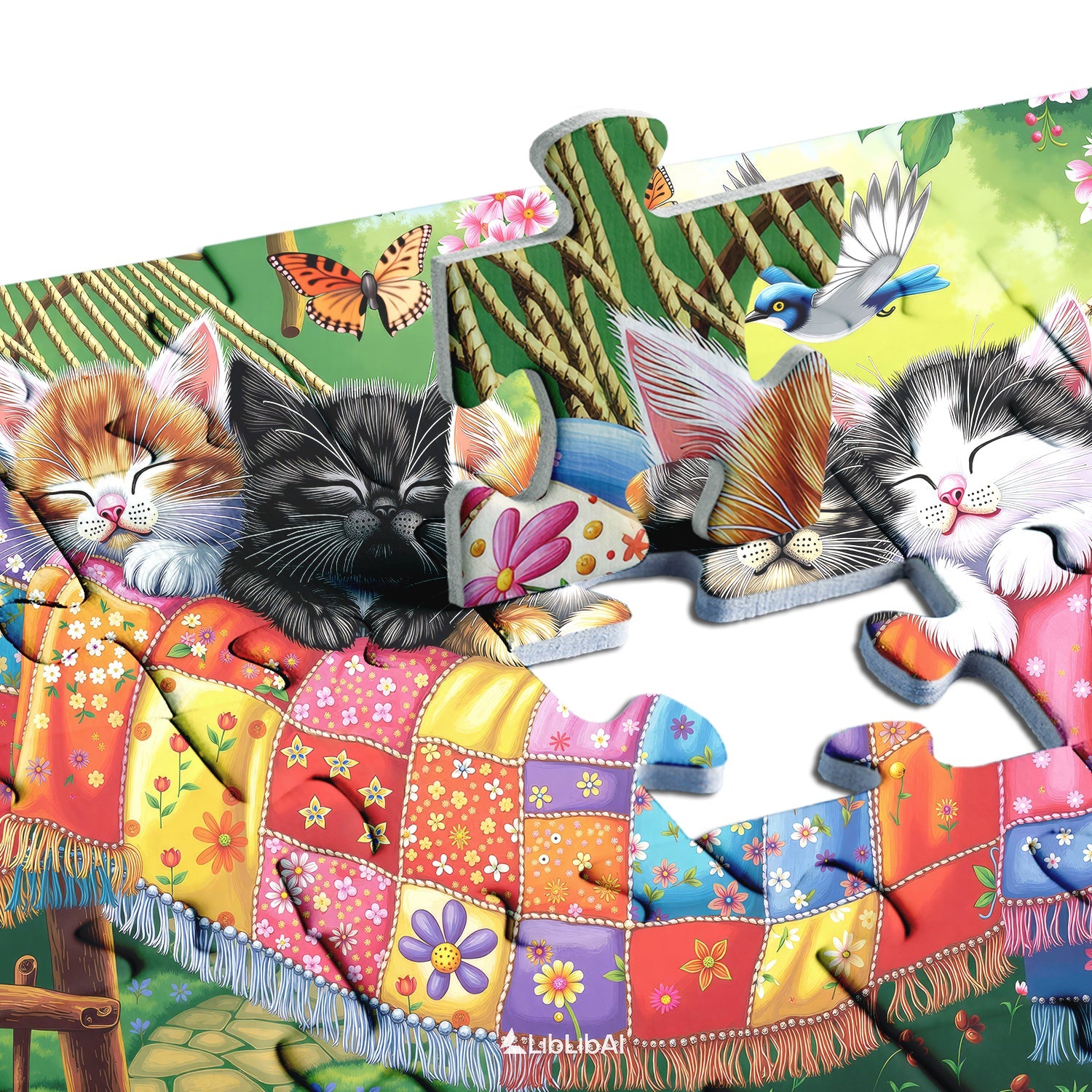 Cats Sleep in Spring Jigsaw Puzzle 1000 Pieces
