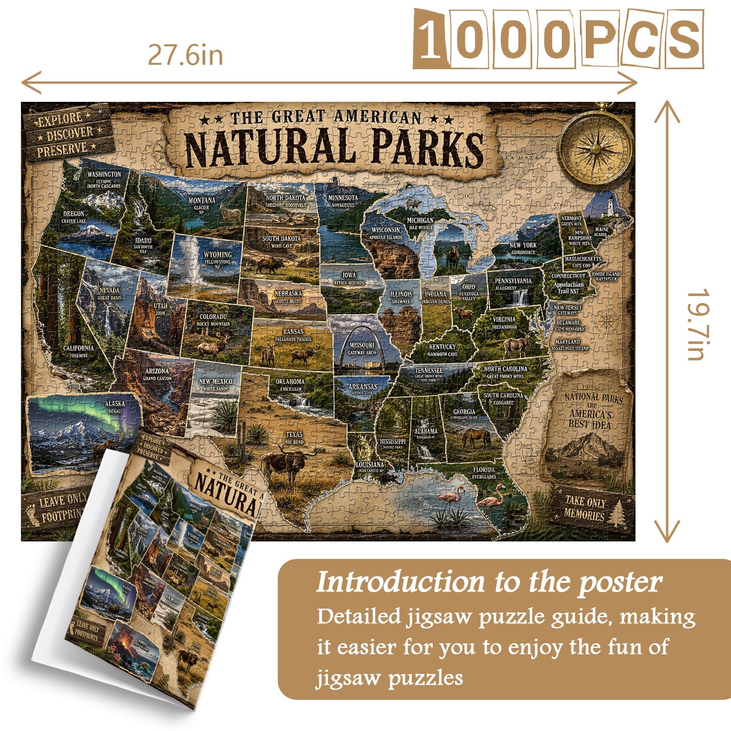 American Parks Jigsaw Puzzle 1000 Piece