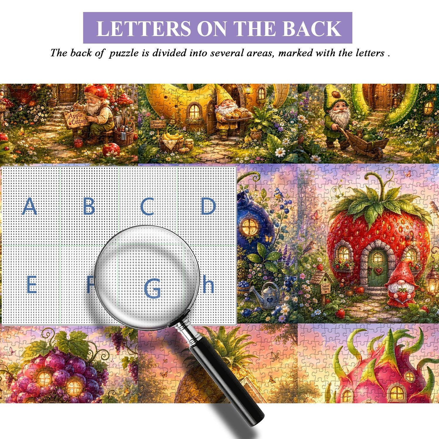 Dwarf Orchard Cottages Jigsaw Puzzle 1000 Pieces