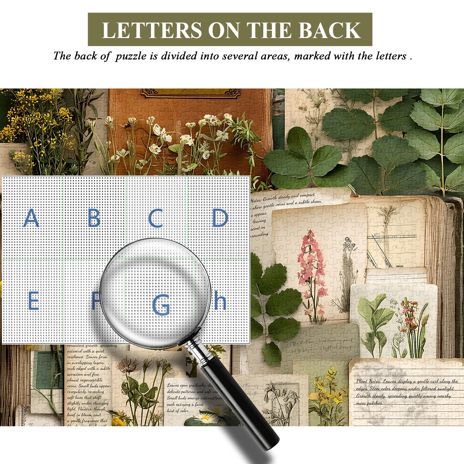 Vintage Botanical Diary Jigsaw Puzzle 1000 Pieces