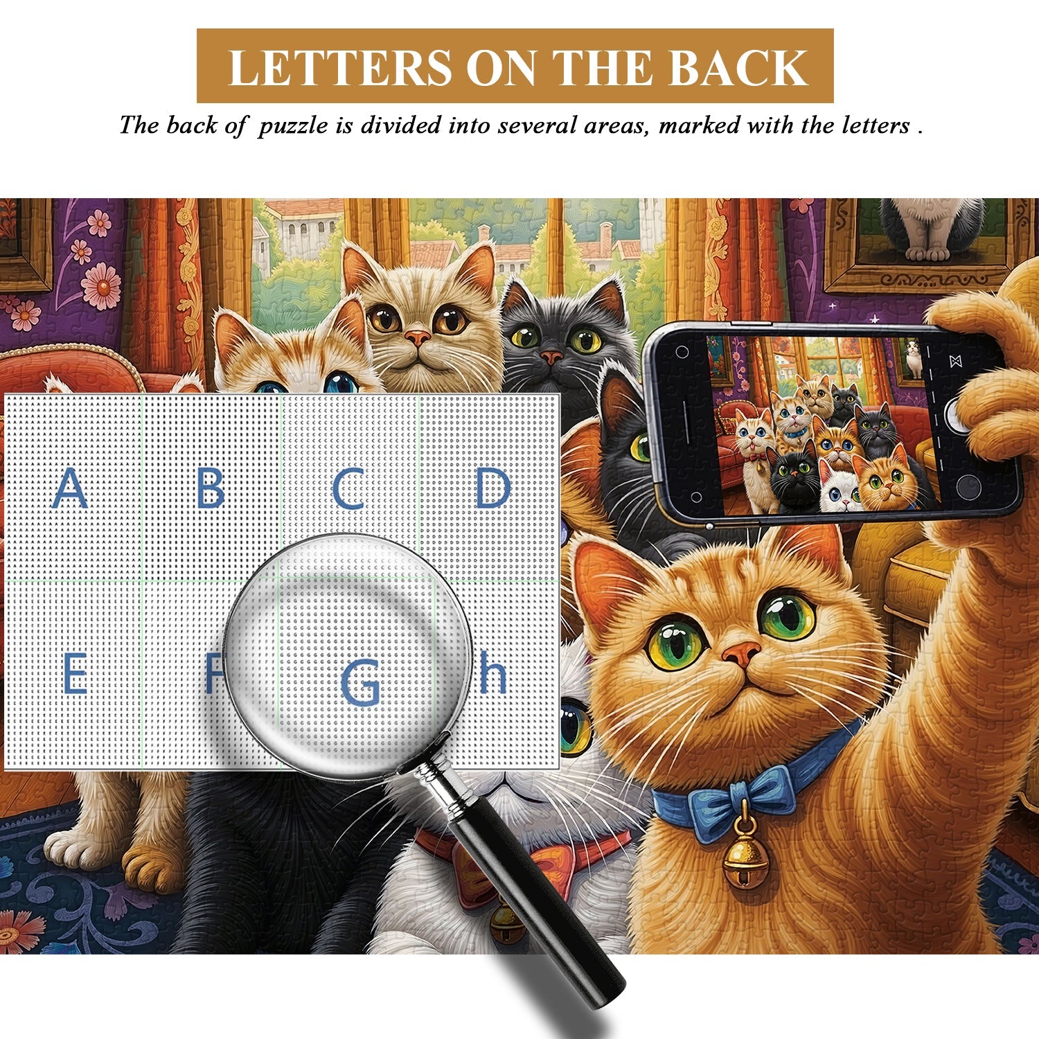 Cats in the lens Jigsaw Puzzle 1000 Pieces