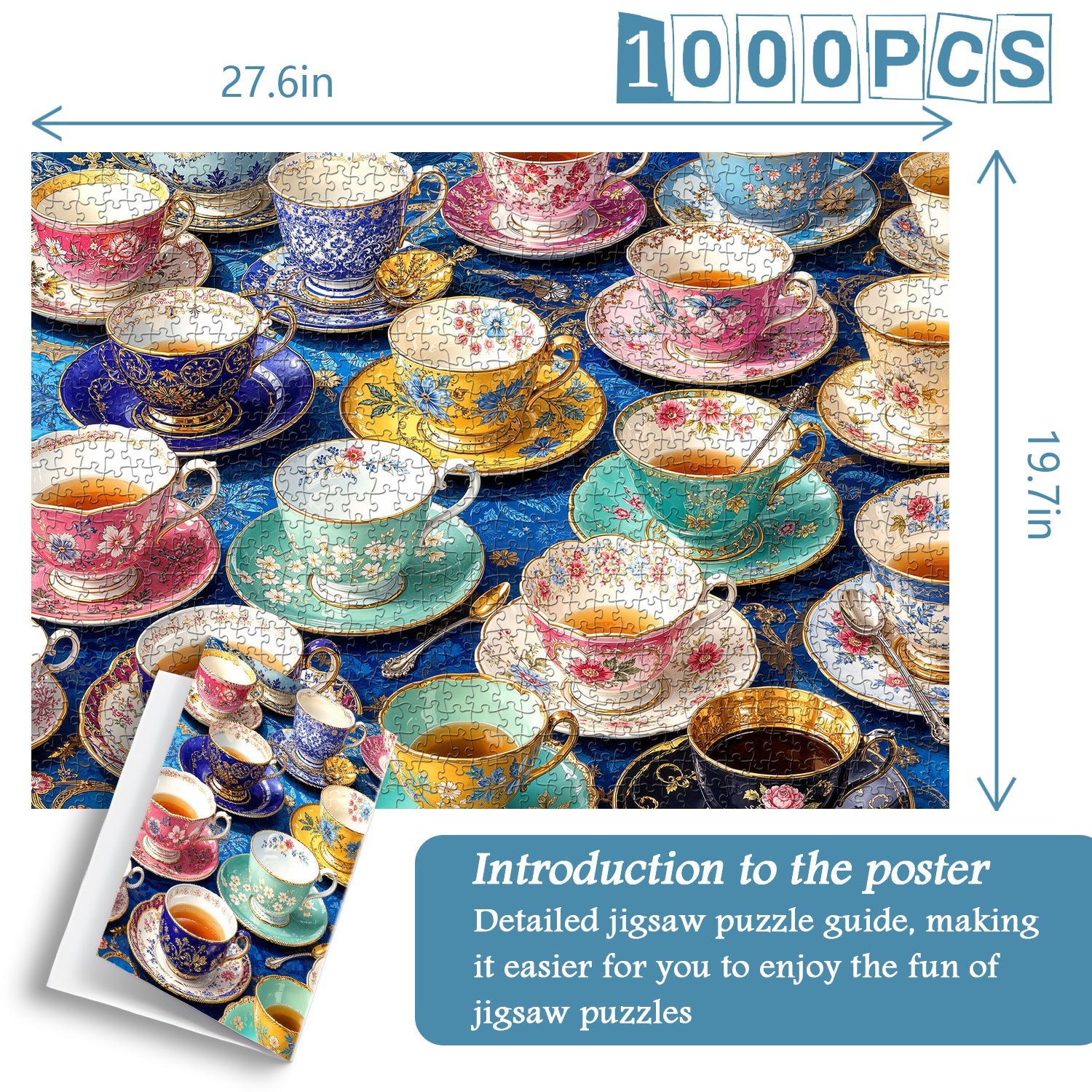 Gilded Bloom Cups Jigsaw Puzzle 1000 Piece