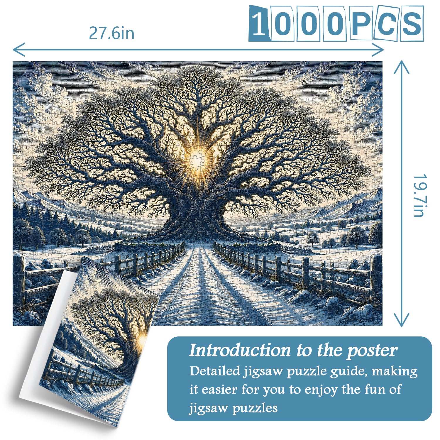 Winter Tree of Light Jigsaw Puzzle 1000 Piece