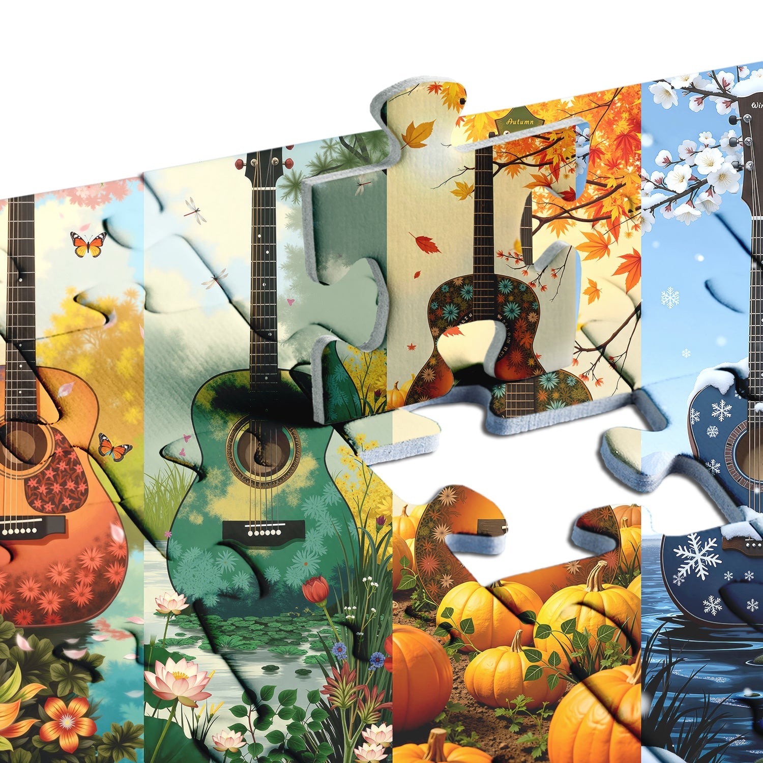 Four Seasons Guitar Jigsaw Puzzle 1000 Pieces