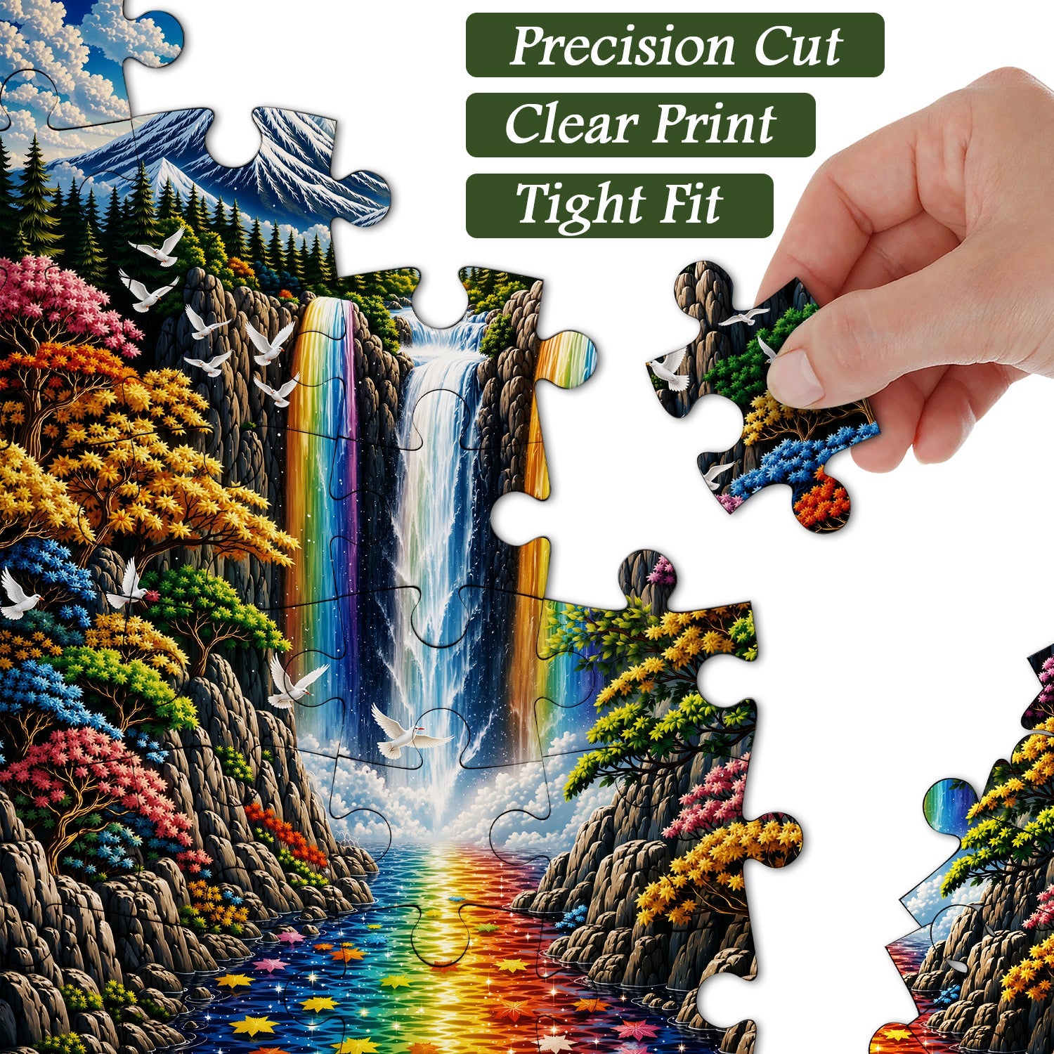 Rainbow Waterfall Jigsaw Puzzle 1000 Piece