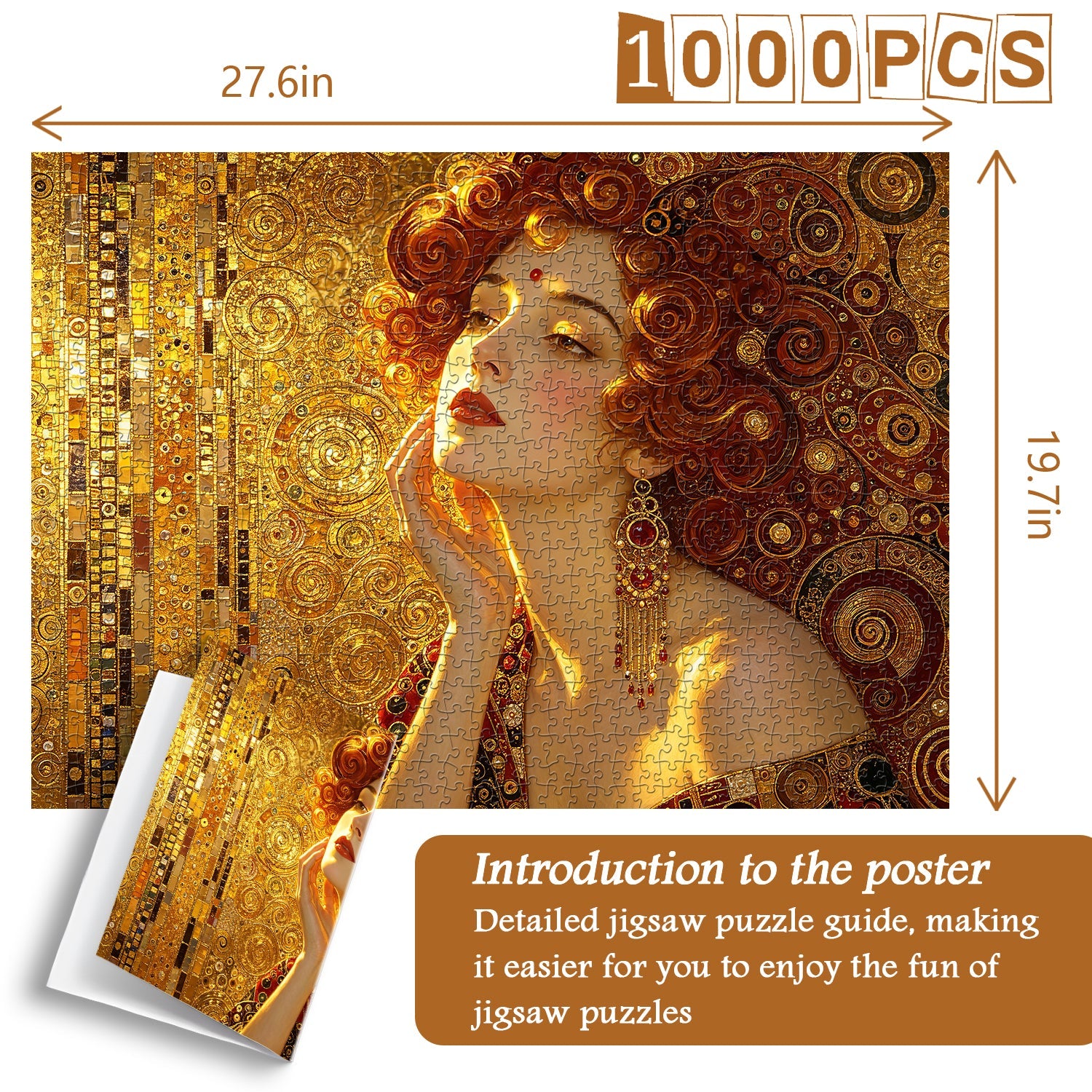 Golden Whirl Elegance Jigsaw Puzzle 1000 Piece