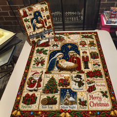 Vintage Christmas Patchwork Jigsaw Puzzle 1000 Pieces