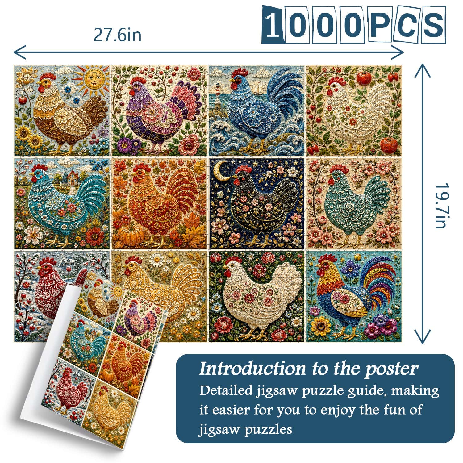 Colorful Fowls Jigsaw Puzzle 1000 Piece