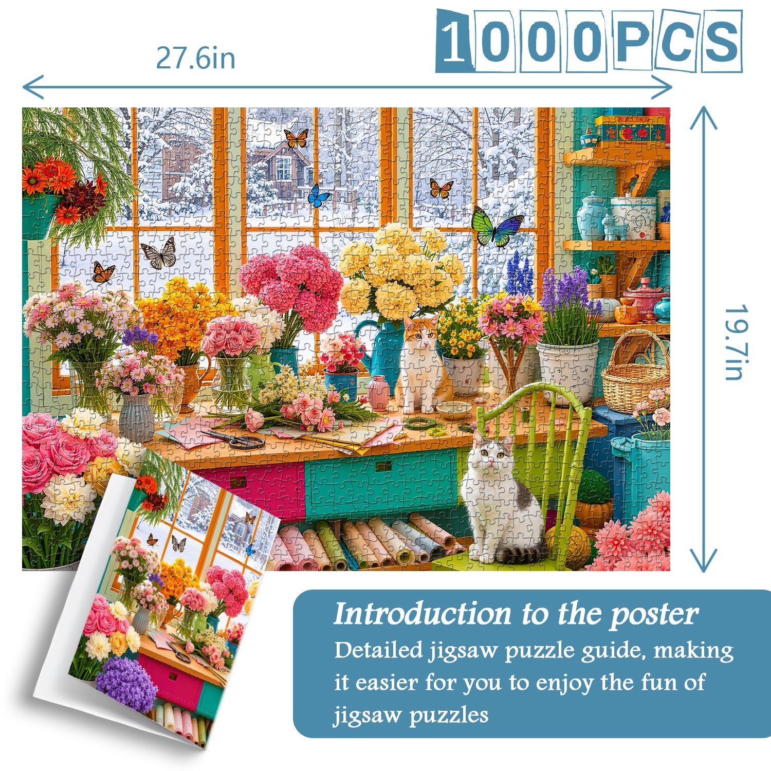 Snowy Flower Studio Jigsaw Puzzle 1000 Piece