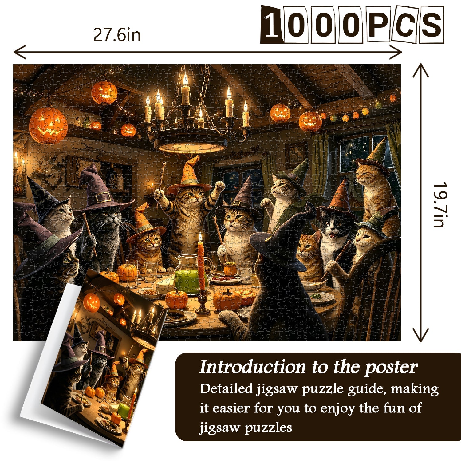 Witch Cat Feast Jigsaw Puzzle 1000 Piece