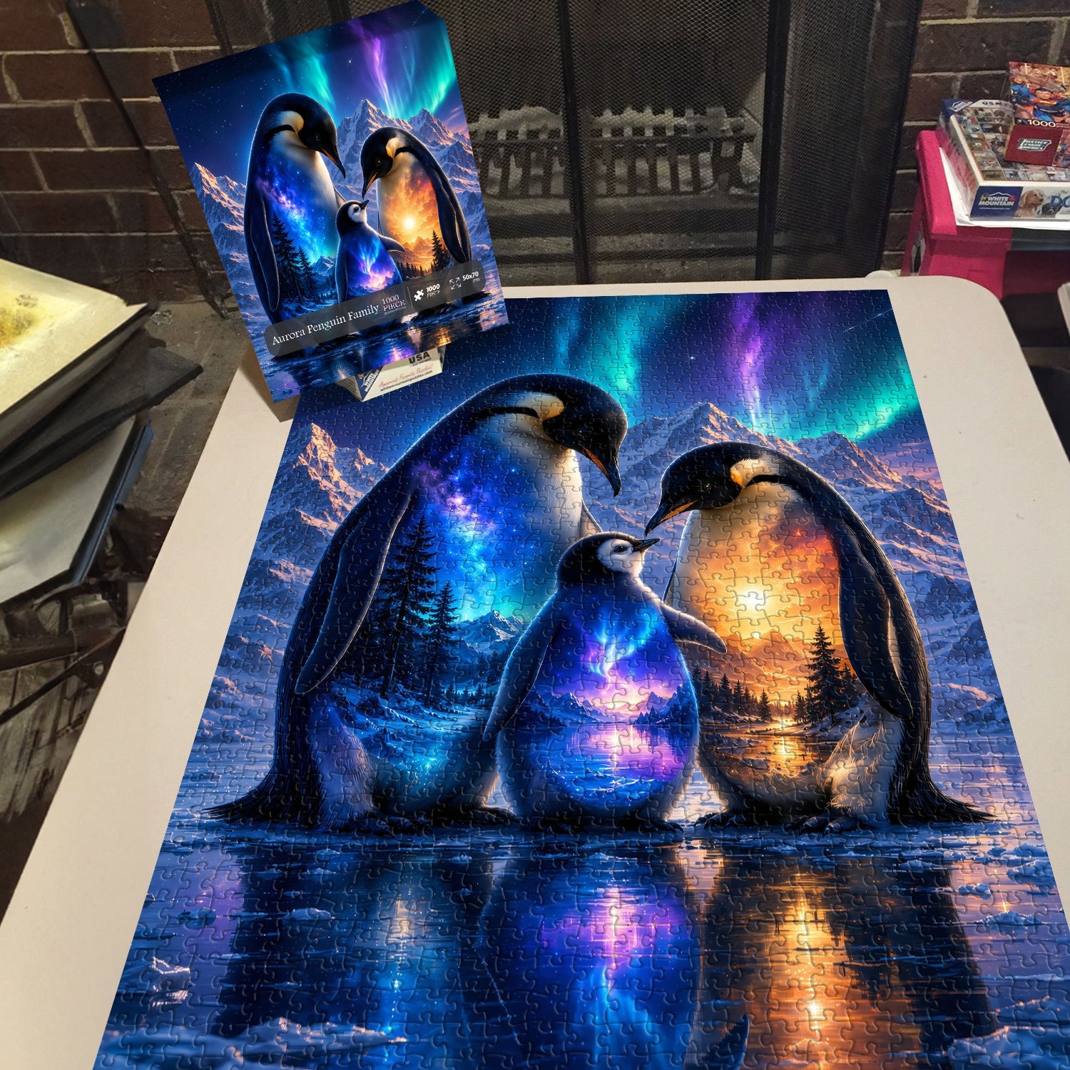 Aurora Penguin Family Jigsaw Puzzle 1000 Pieces