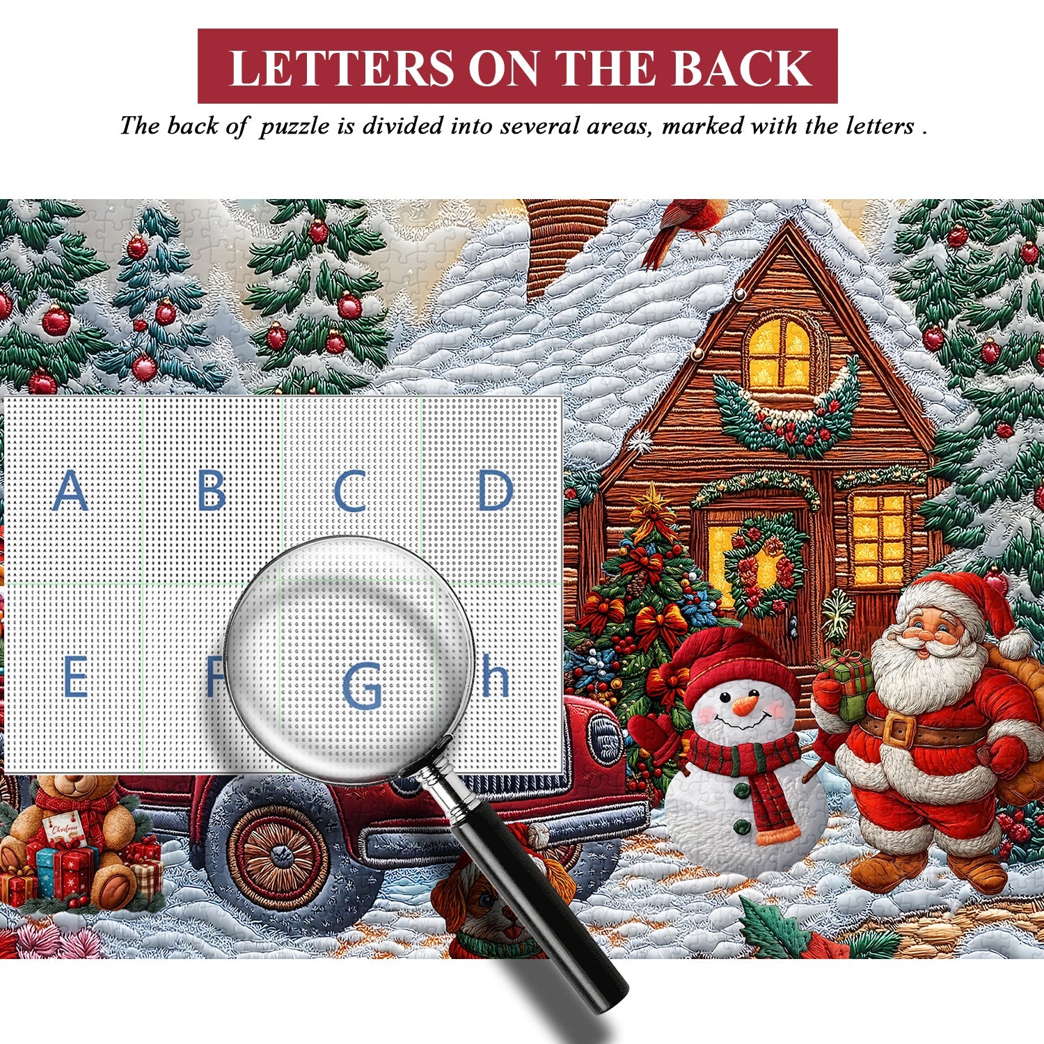 Red Truck Christmas Cottage Jigsaw Puzzles 1000 Pieces