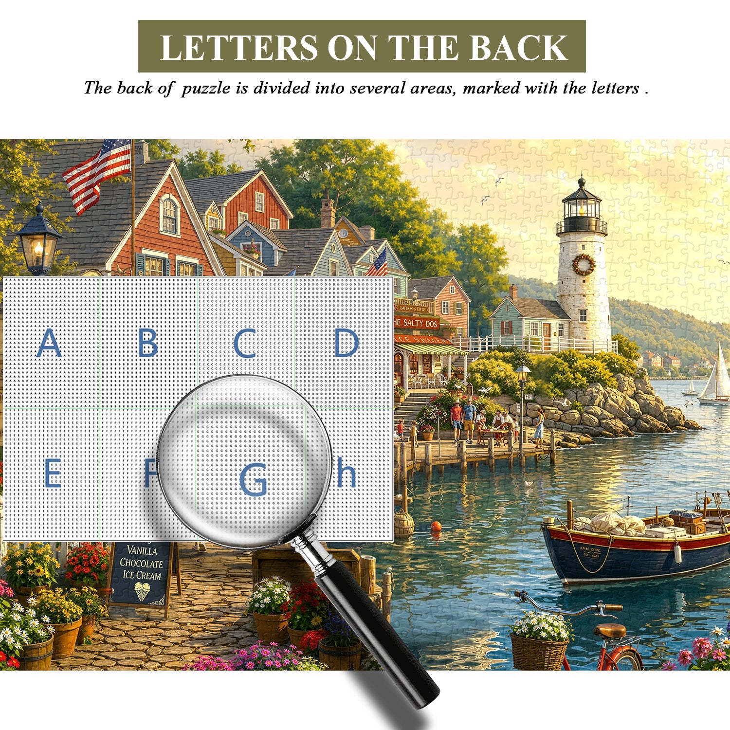 Village Harbor Jigsaw Puzzle 1000 Piece