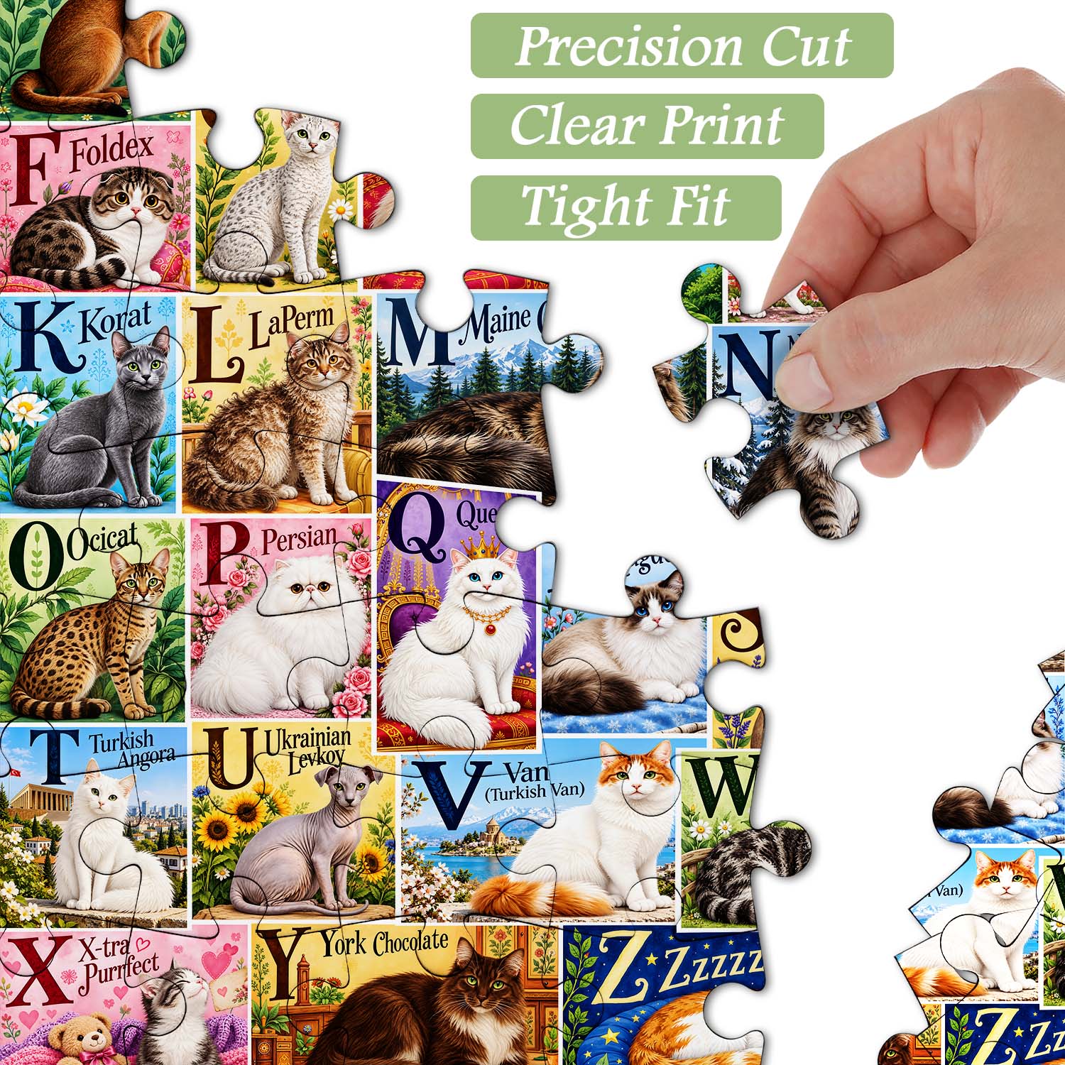 Alphabet Cats Jigsaw Puzzle 1000 Piece