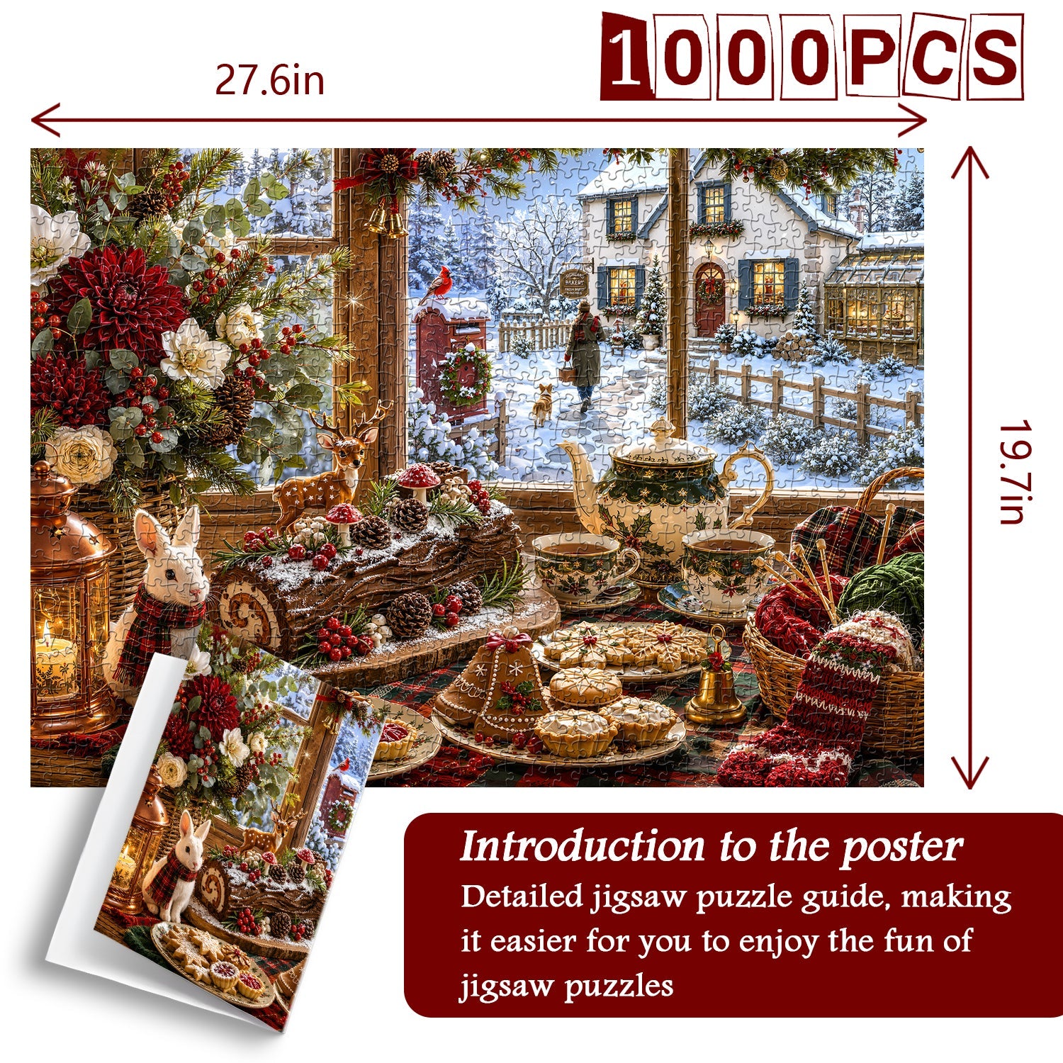 Christmas Window Feast Jigsaw Puzzle 1000 Pieces