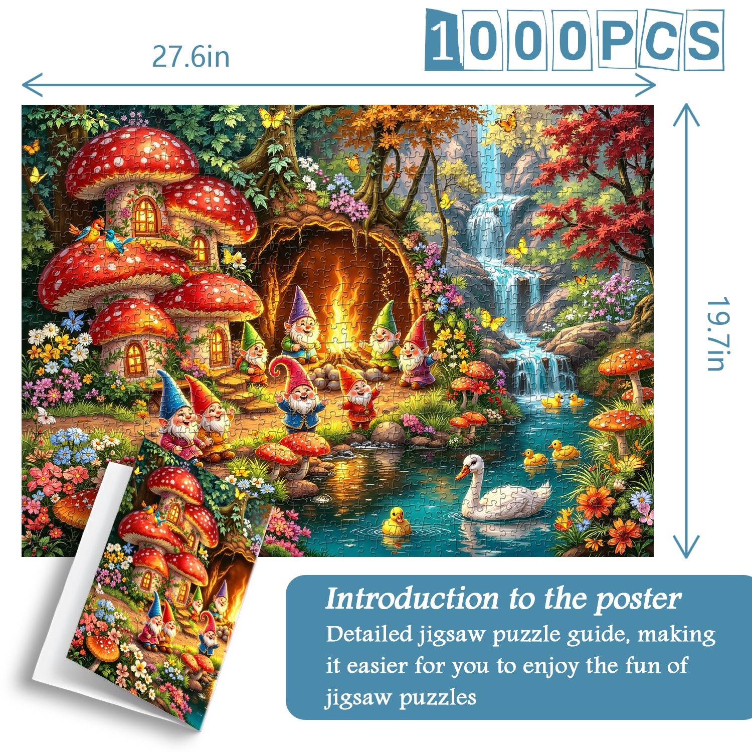 Little Dwarf Forest Party Jigsaw Puzzle 1000 Pieces