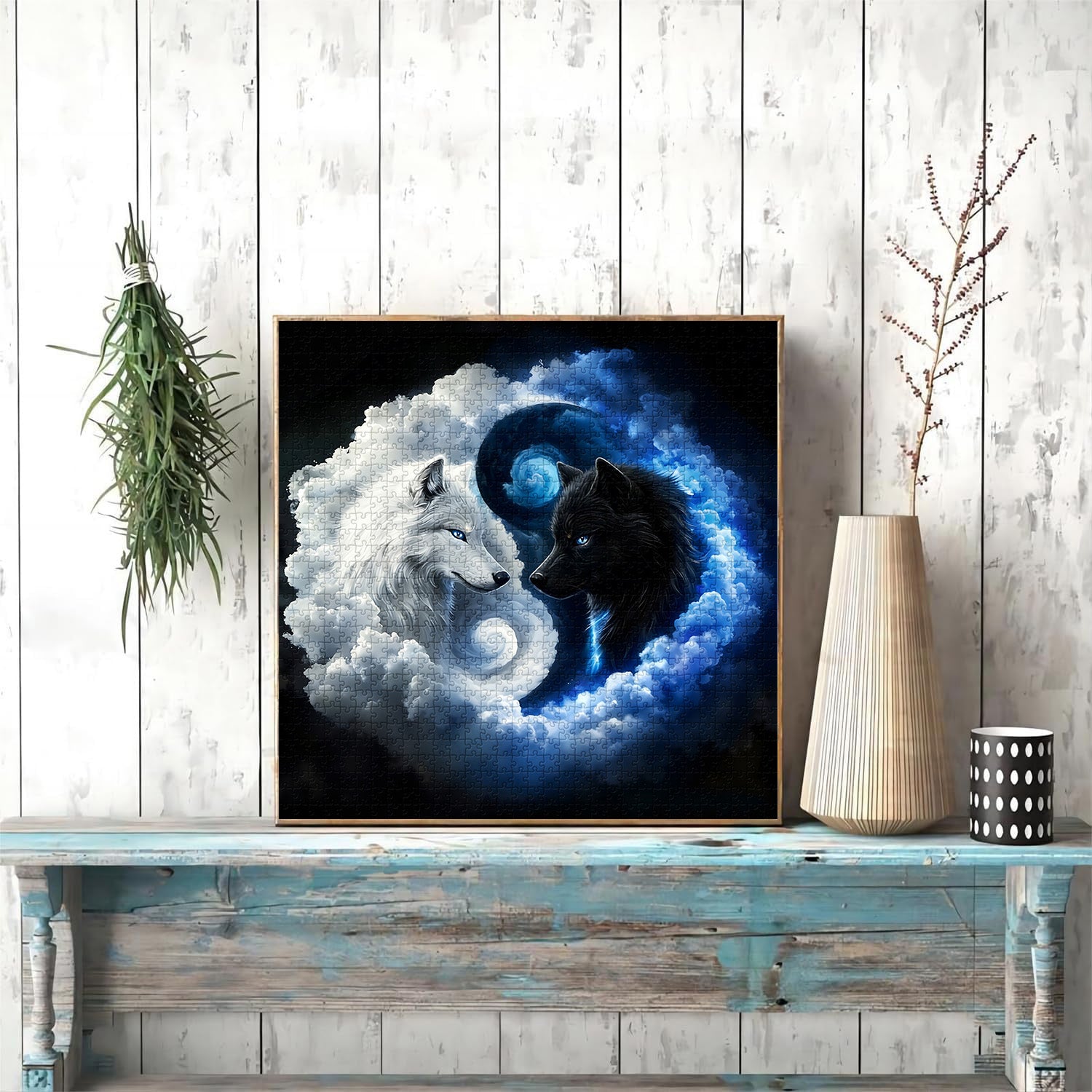 Yin Yang Wolves Jigsaw Puzzle 1000 Pieces