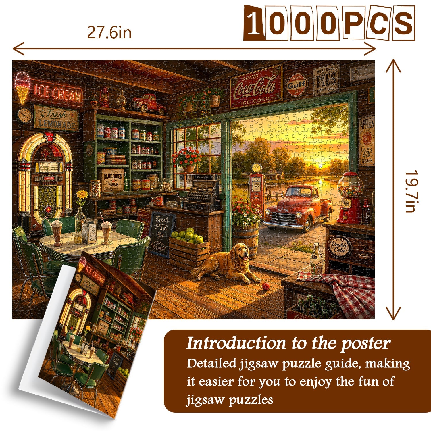Sunset General Store Jigsaw Puzzle 1000 Piece