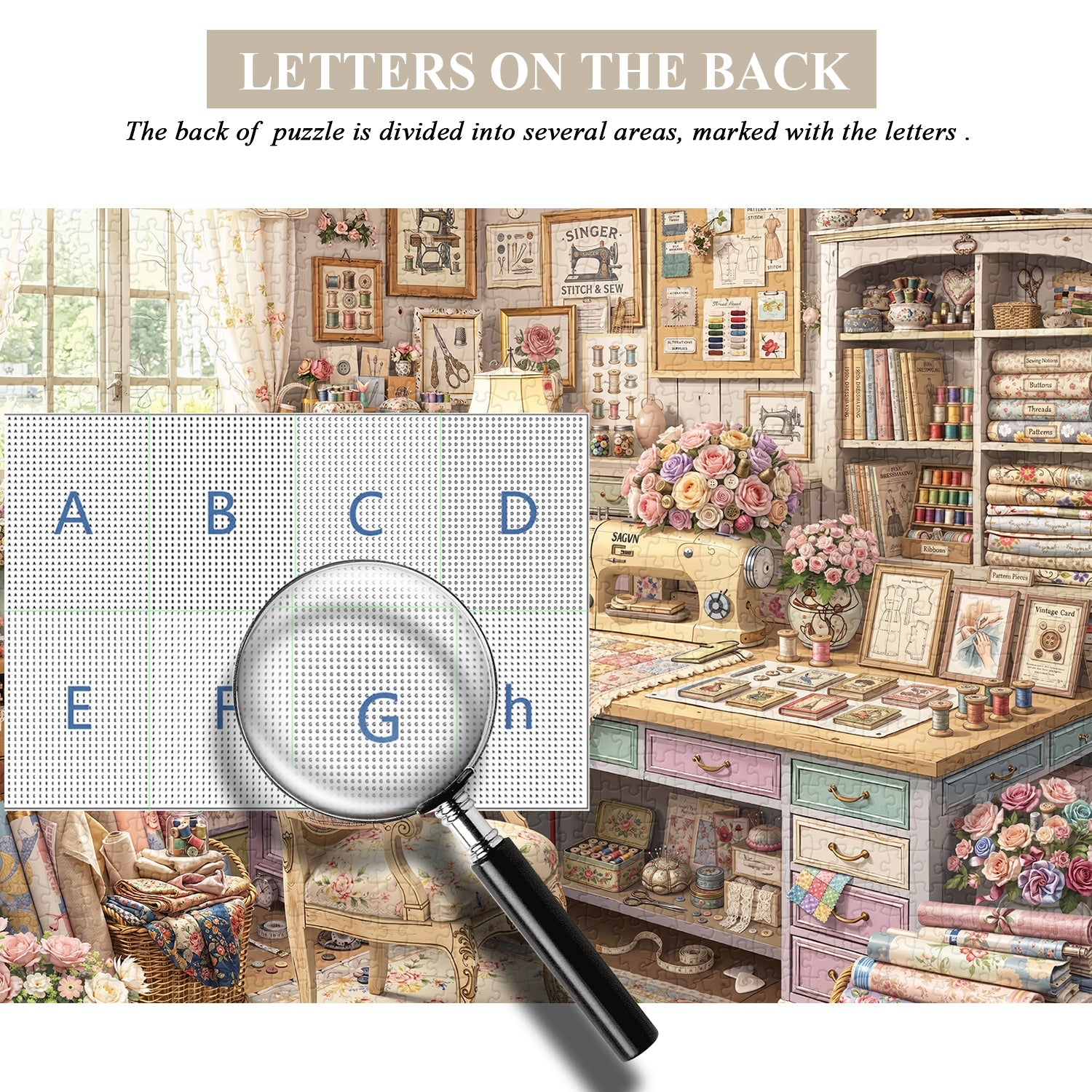 Sewing Cottage Jigsaw Puzzle 1000 Piece