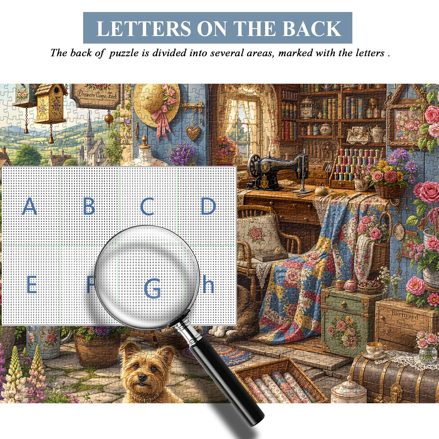 Cottage Sewing Shed Jigsaw Puzzle 1000 Piece
