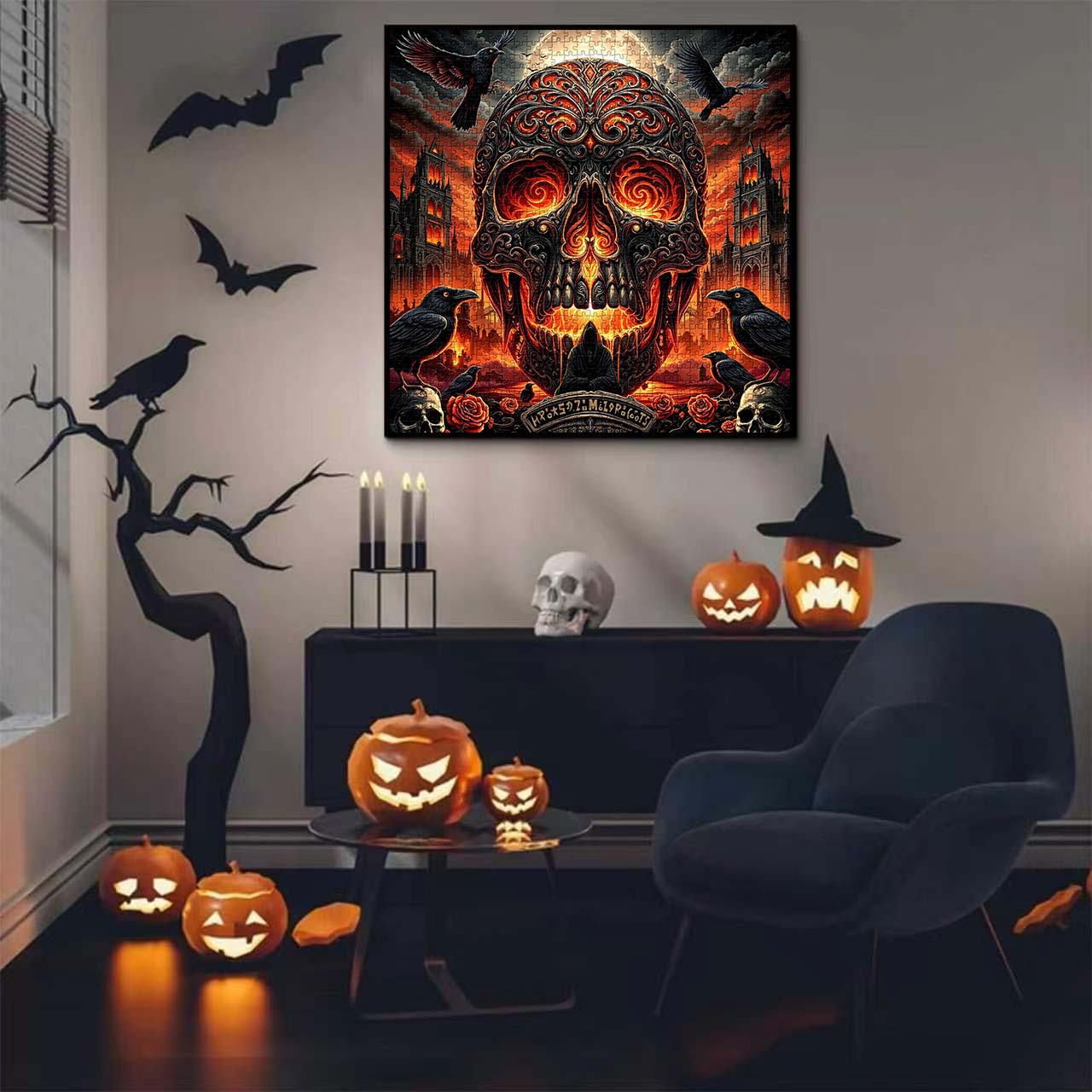 Ember Skull Festival Jigsaw Puzzle 1000 Pieces