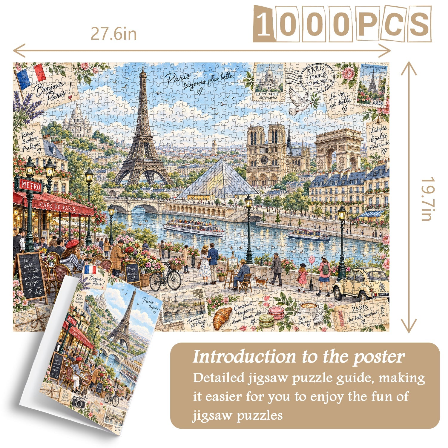 A Love Letter to Paris Jigsaw Puzzle 1000 Piece