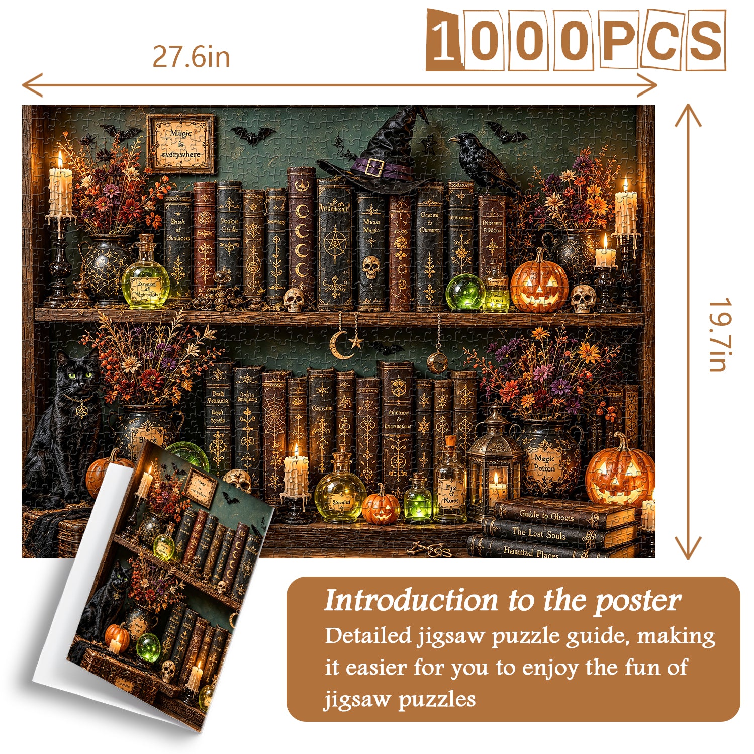 Halloween Grimoire Nook Jigsaw Puzzle 1000 Piece