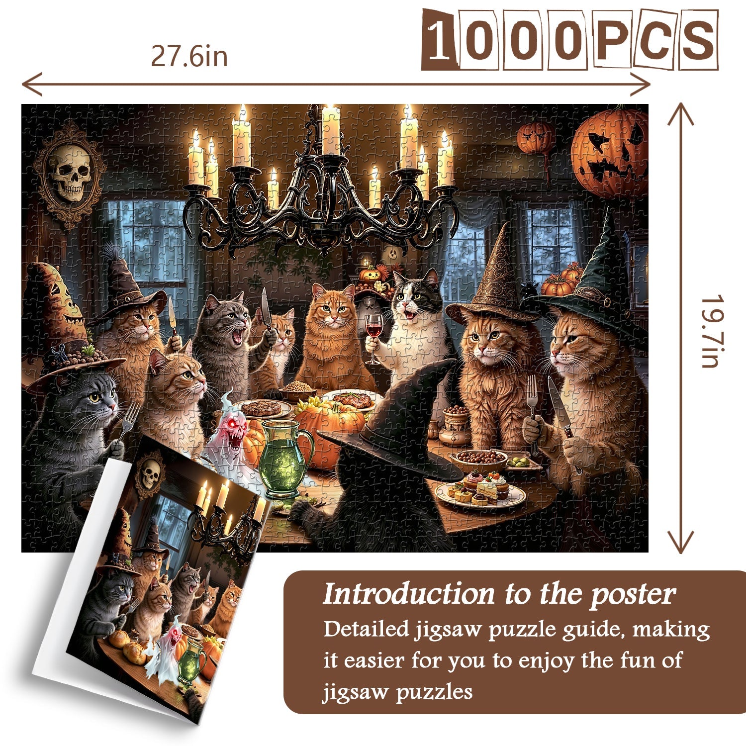 Halloween Feline Supper Jigsaw Puzzle 1000 Piece