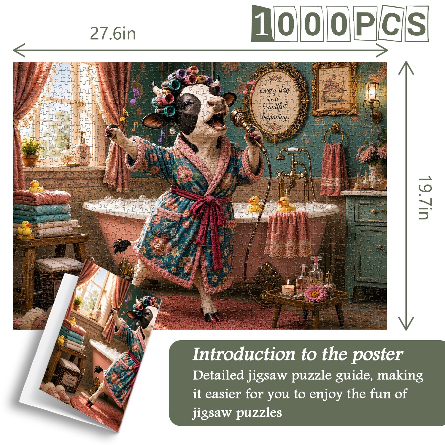 Superstar in the Bathroom Jigsaw Puzzle 1000 Pieces