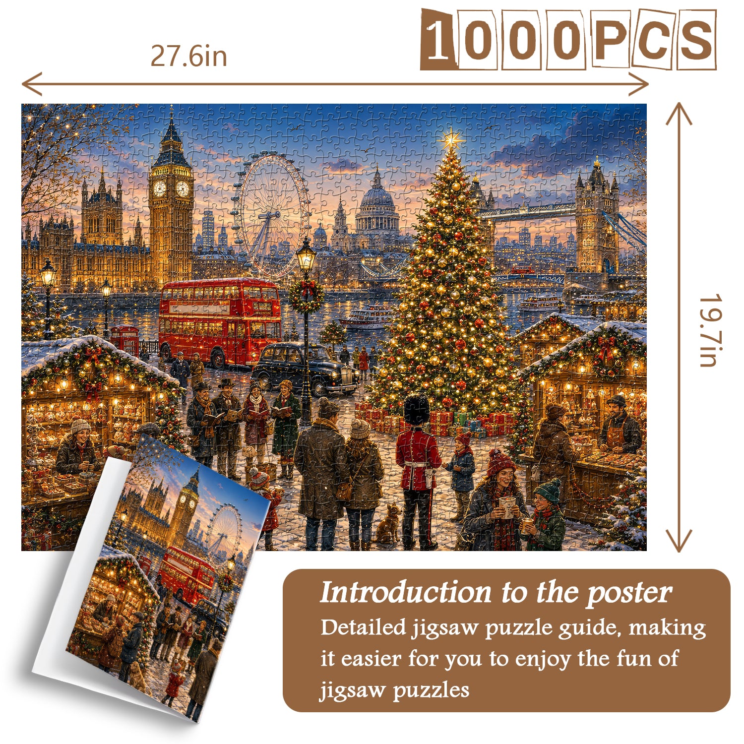Christmas in London Jigsaw Puzzle 1000 Pieces