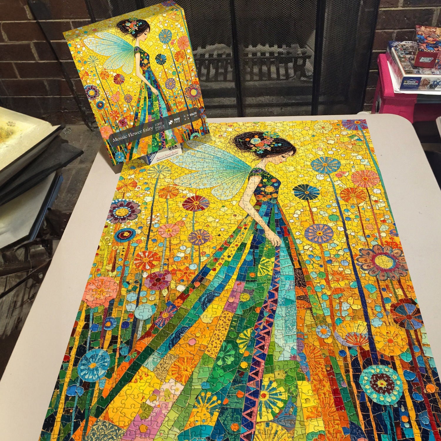 Mosaic Flower Fairy Jigsaw Puzzle 1000 Pieces