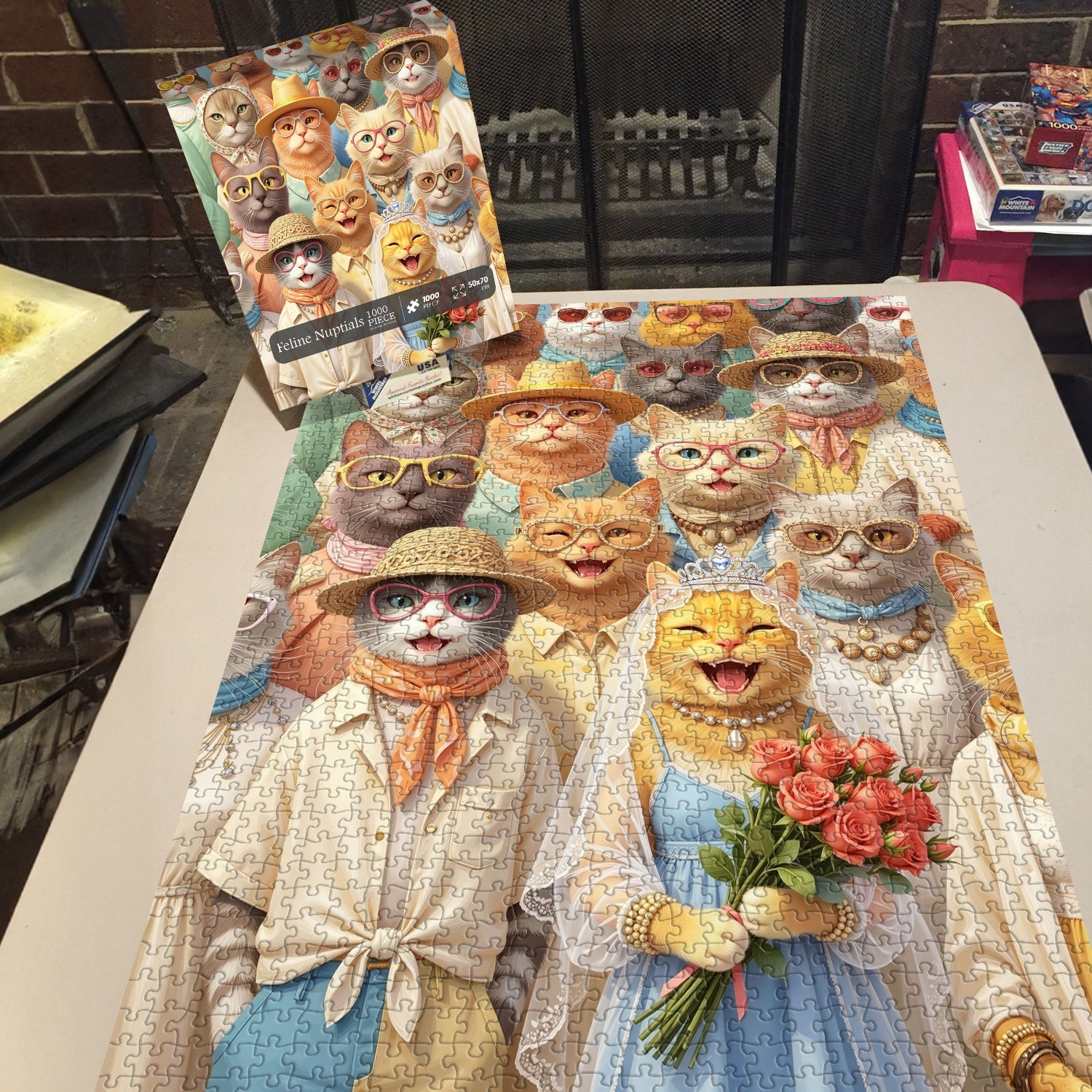 Feline Nuptials  Jigsaw Puzzle 1000 Piece