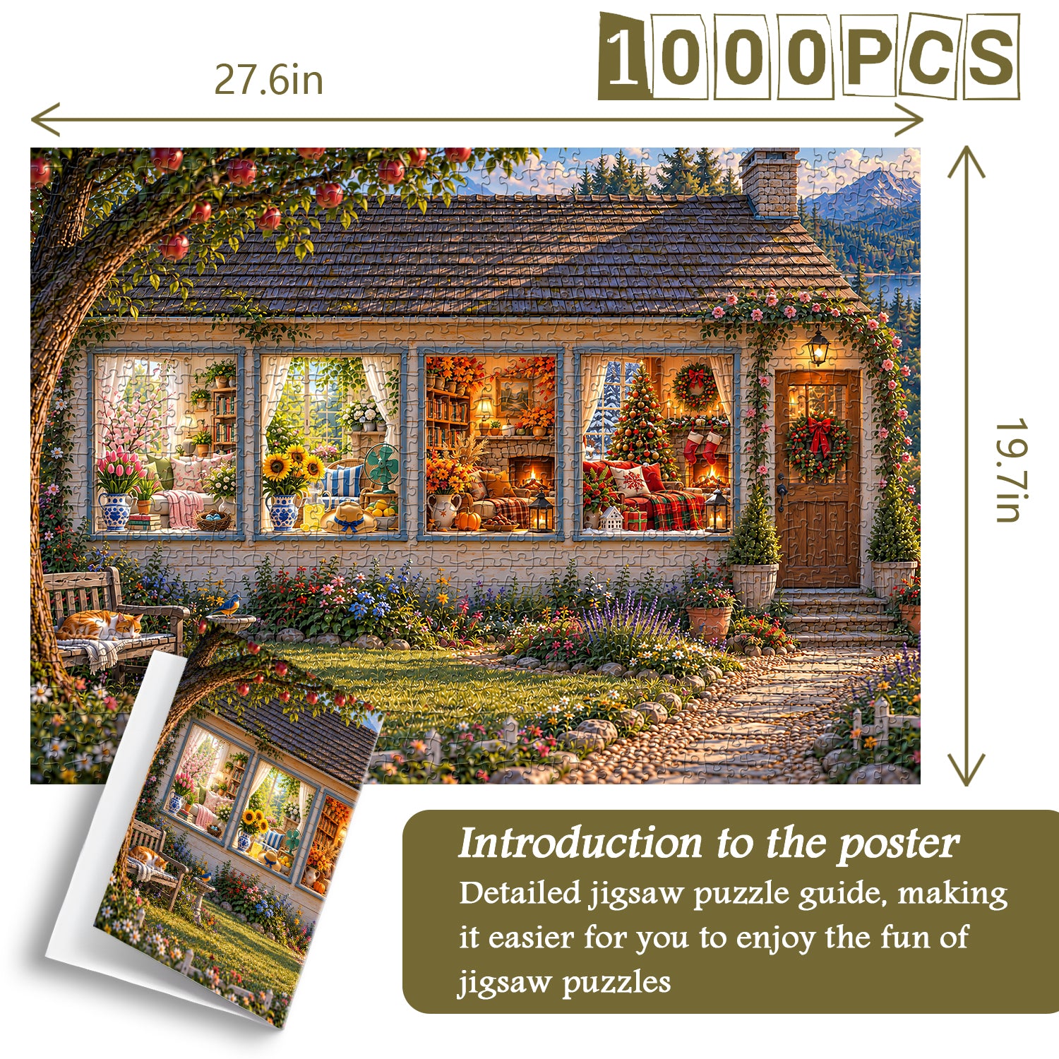 A Year of Cozy Moments Jigsaw Puzzle 1000 Piece