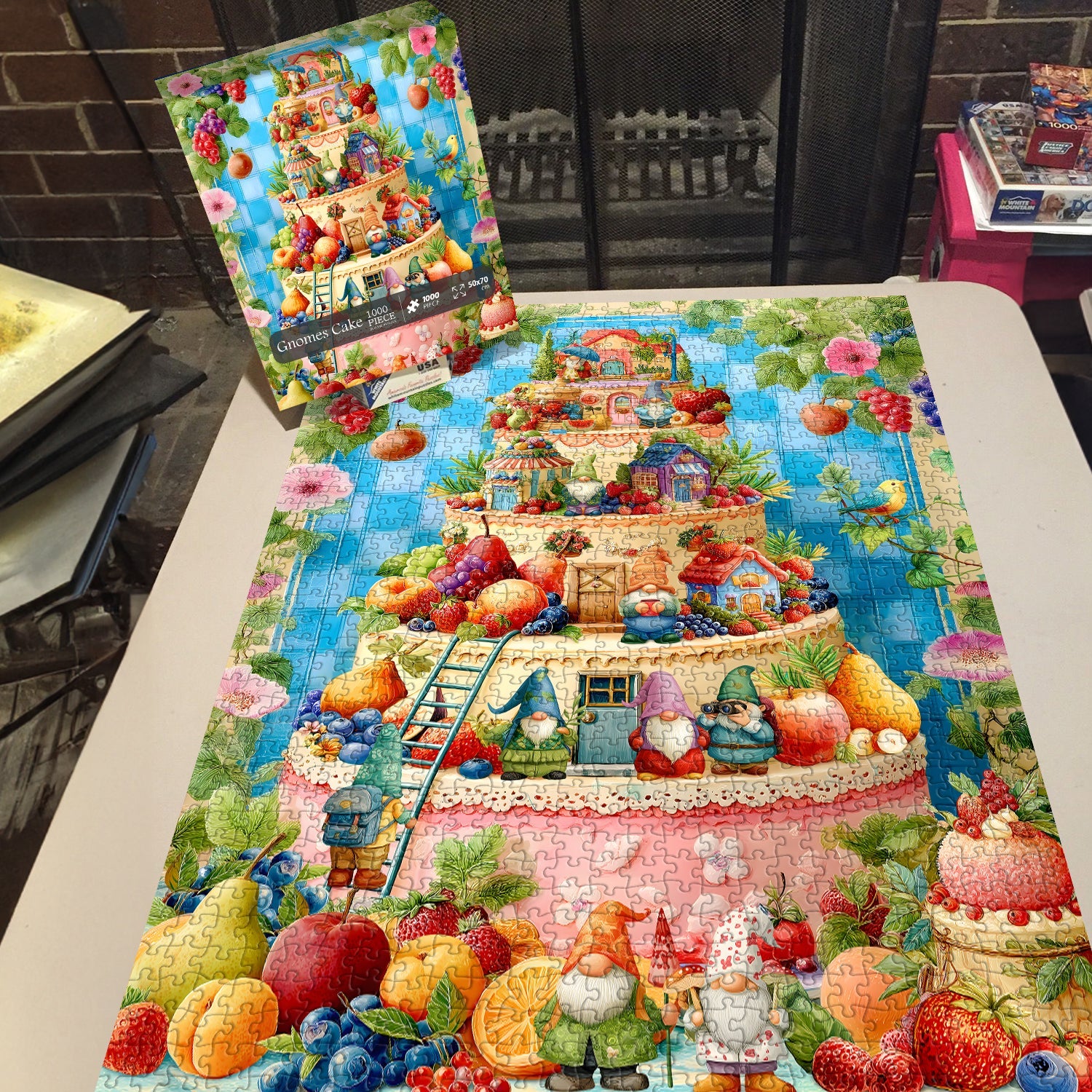 Gnomes Cake Jigsaw Puzzle 1000 Pieces