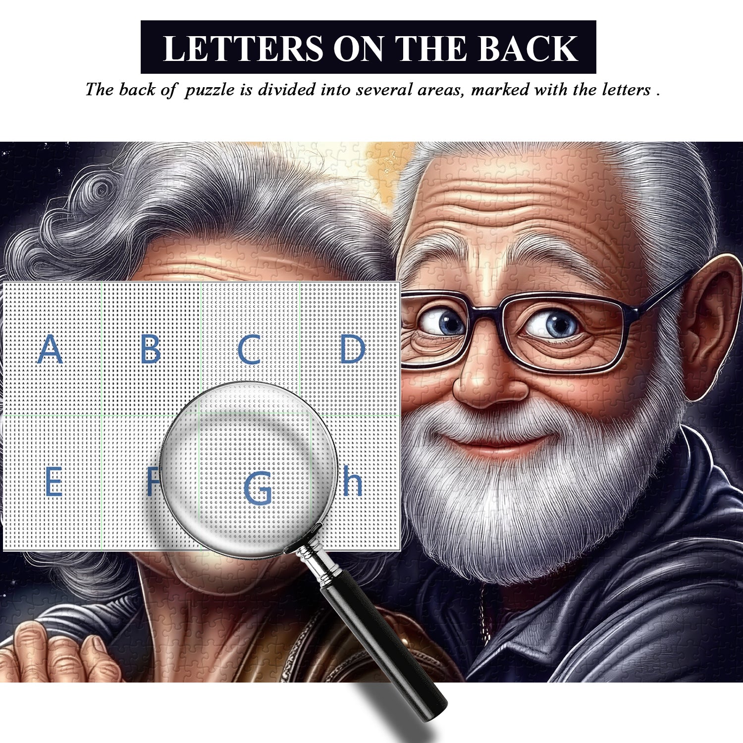 Silver Hair Embrace Jigsaw Puzzle 1000 Pieces