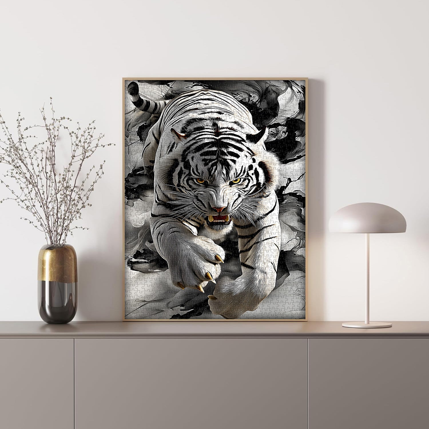 Ink Shadow Tiger Jigsaw Puzzle 1000 Pieces