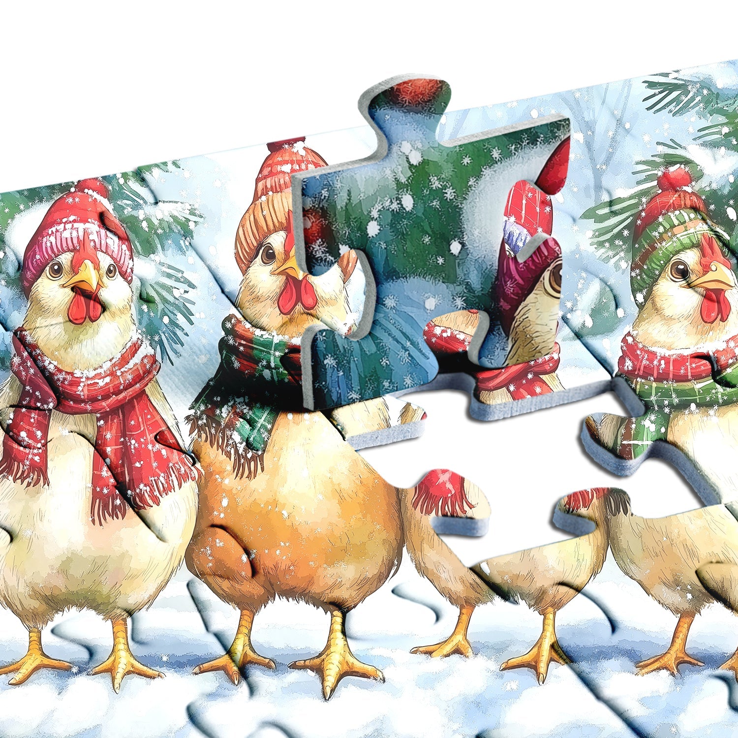 Winter Hat Chicks Jigsaw Puzzles 1000 Pieces