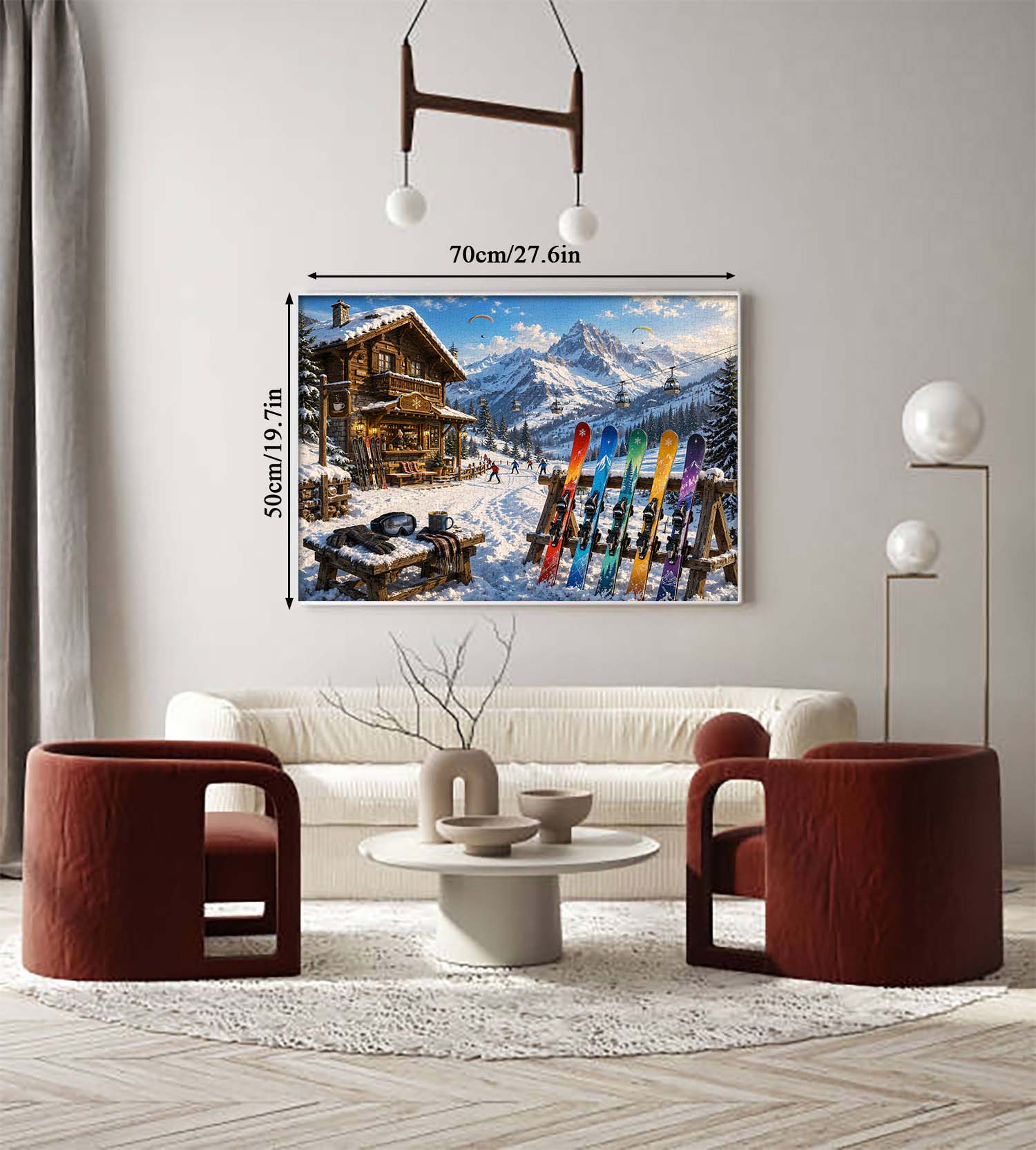 Skiers' Mountain Retreat Jigsaw Puzzle 1000 Pieces