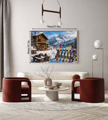Skiers' Mountain Retreat Jigsaw Puzzle 1000 Pieces