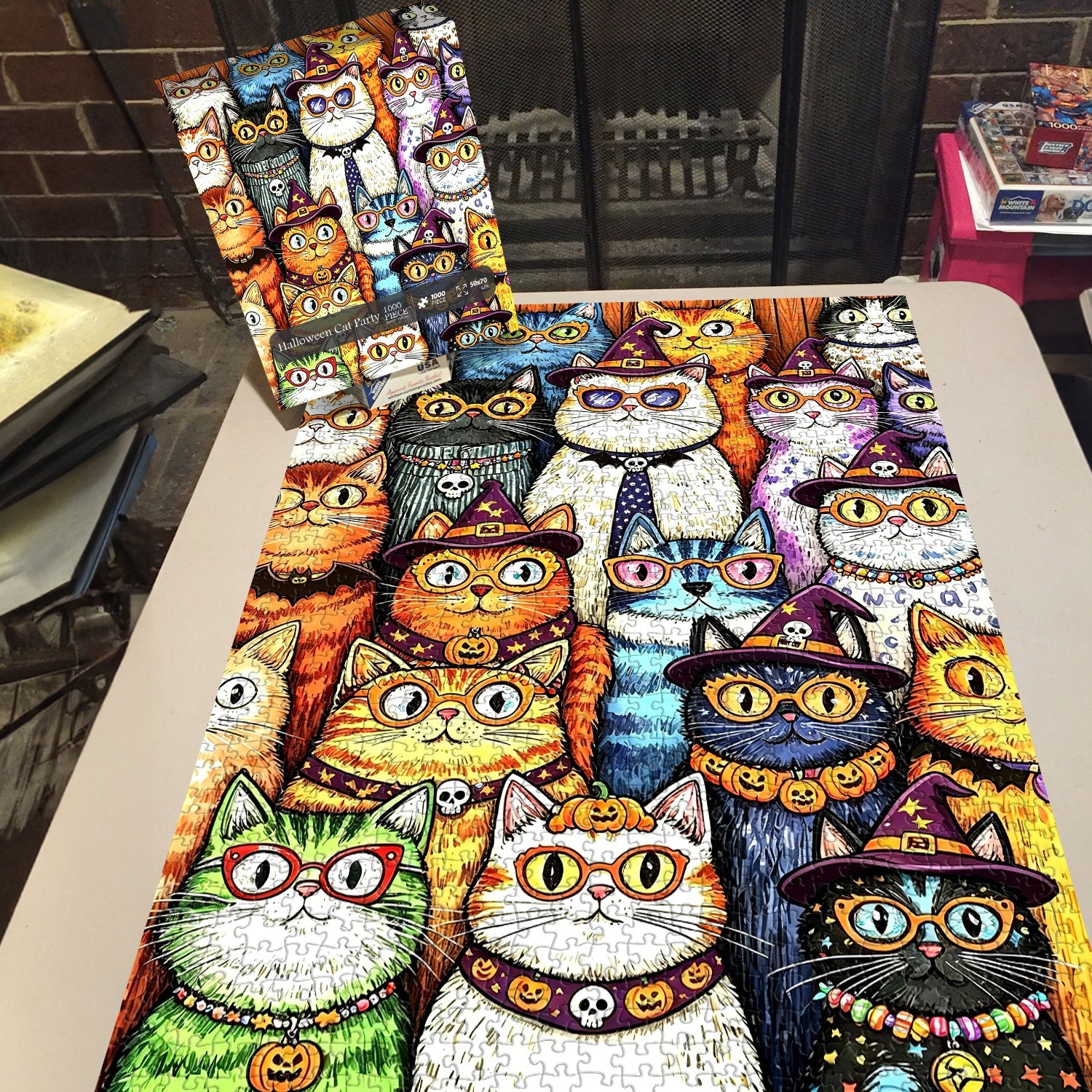 Halloween Cat Party Jigsaw Puzzle 1000 Pieces