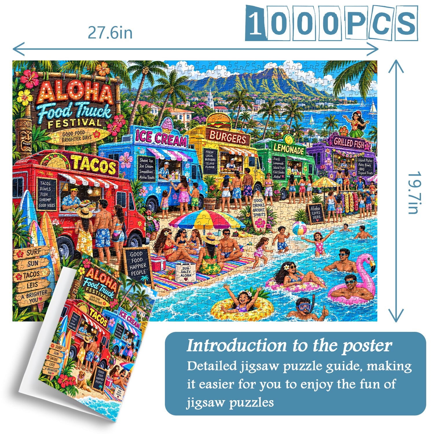 Island Summer Market Jigsaw Puzzle 1000 Piece