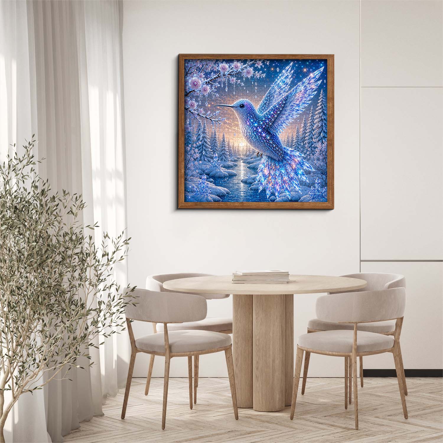 Ice Crystal Hummingbird Jigsaw Puzzle 1000 Piece