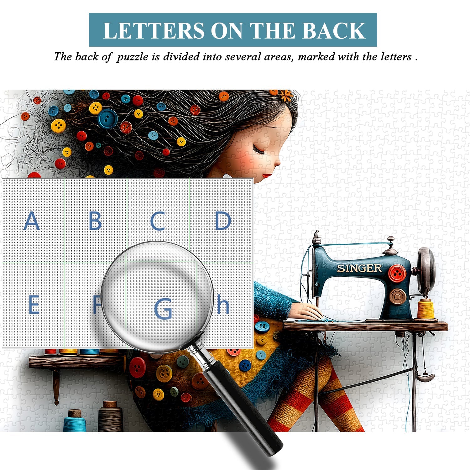 Sewing Girl Jigsaw Puzzle 1000 Pieces