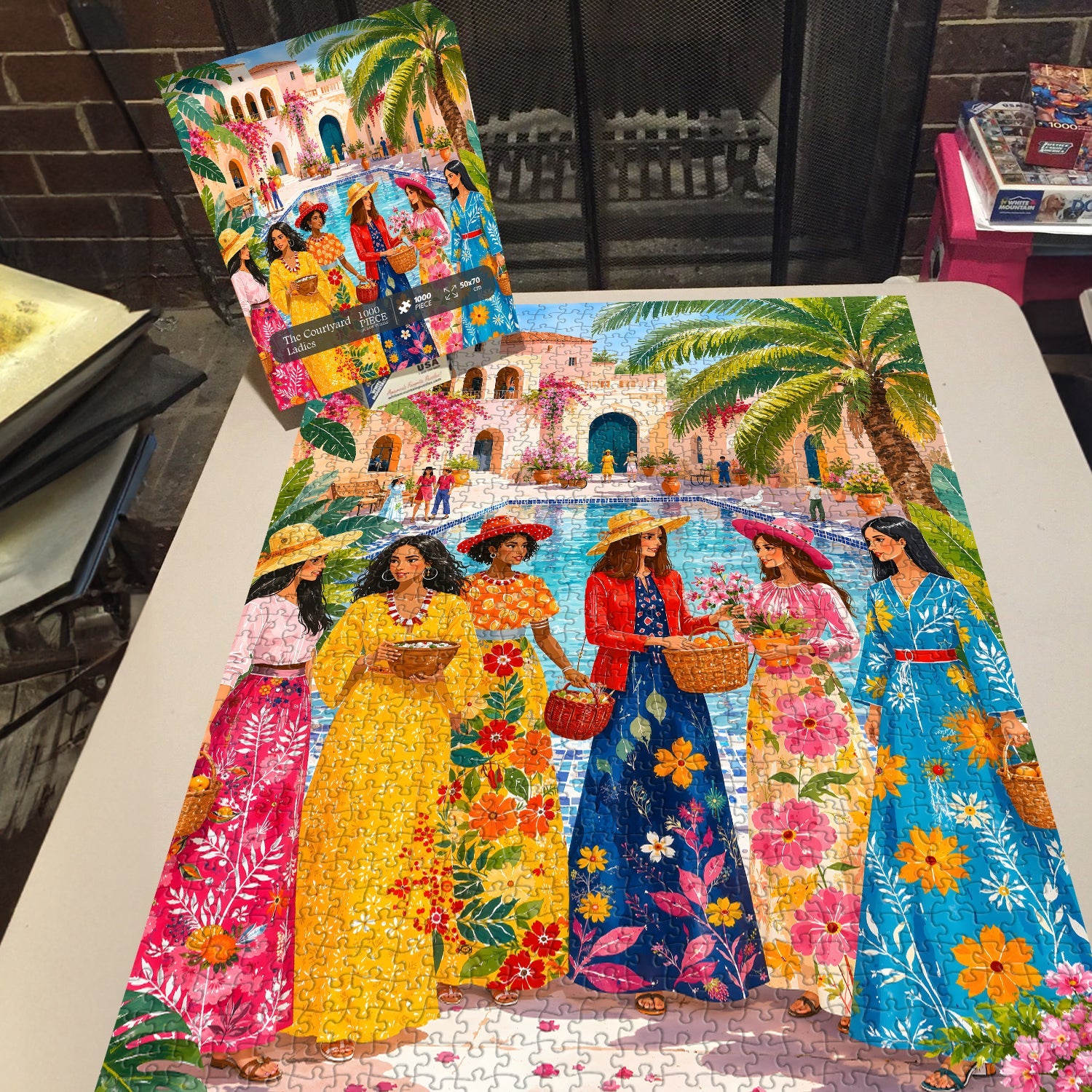 The Courtyard Ladies Jigsaw Puzzle 1000 Pieces