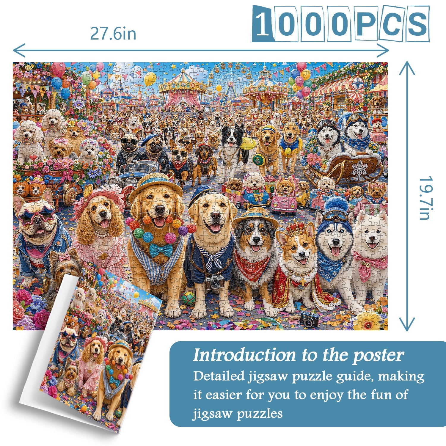 The Grand Doggy Carnival Parade Jigsaw Puzzle 1000 Piece