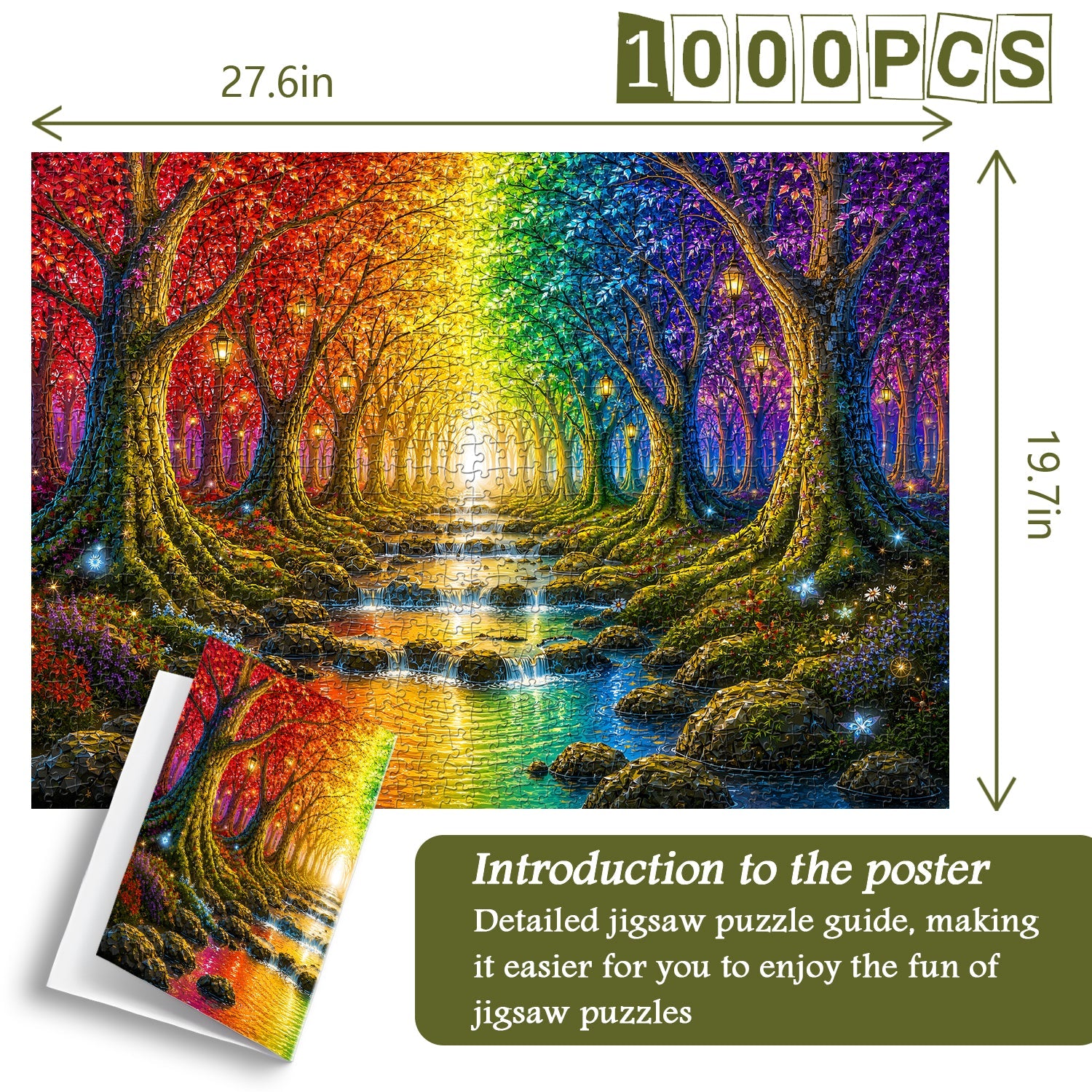 Rainbow Tree Corridor Jigsaw Puzzle 1000 Pieces